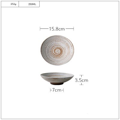 Kinglang pratos feitos à mão tigela cerâmica retro utensílios de mesa por atacado copo prato único produtos comer comida tigela: 6inch Plate