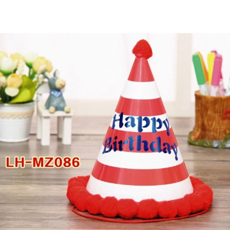 Bursdag låve låve regnbue bursdagsfest lue chlid krone dekorasjon papir lokk tegneserie mønster festival fargerik lue