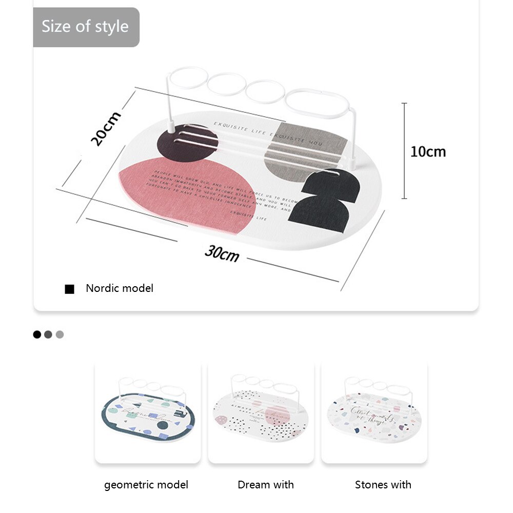 Diatom-soporte para cepillo de dientes eléctrico, estantería impermeable de diatomita para baño, almohadilla absorbente