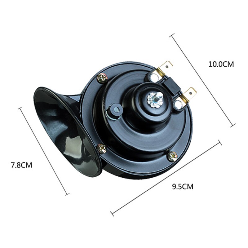 12V 110db General Purpose Motorcycle Snail Horn Electric Bicycle Waterproof Horn with Two Horn Line