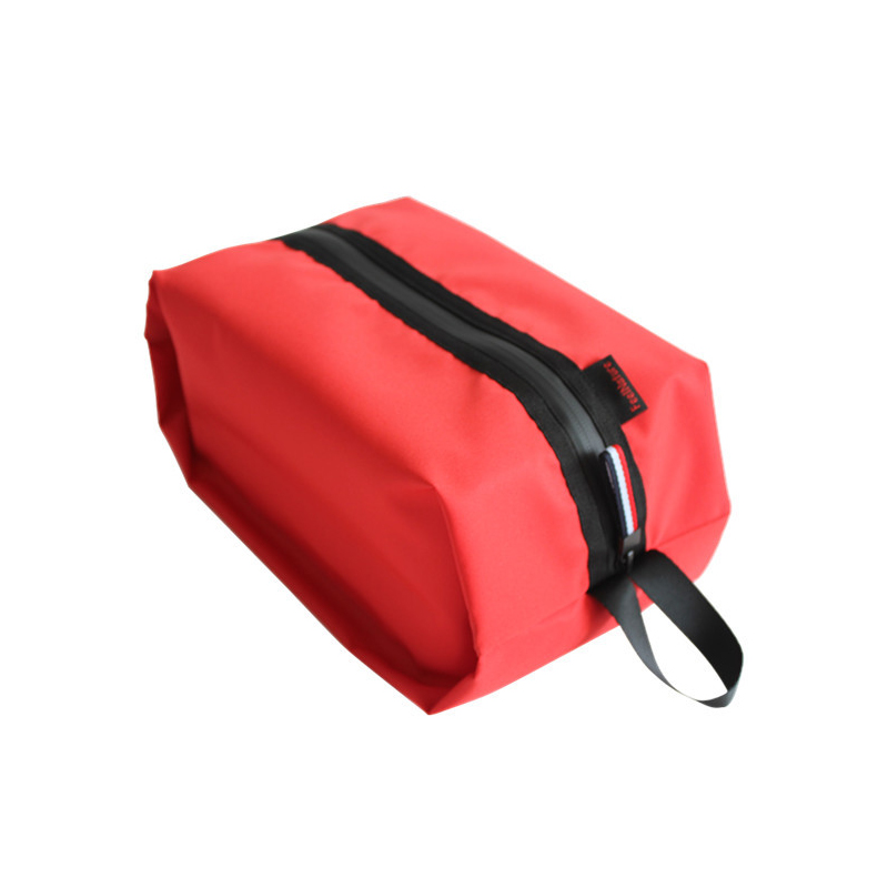Bærbar vandtæt organizer rejsetaske sko taske skab organizer strand opbevaring taske legetøj taske sko sortering tasker organizer tasker: Rød