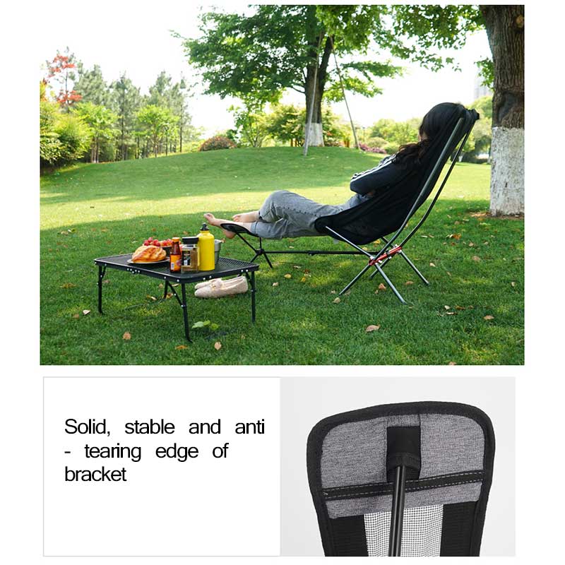 Outdoor Folding Chair Footrest Portable Recliner Retractable Leg Stool