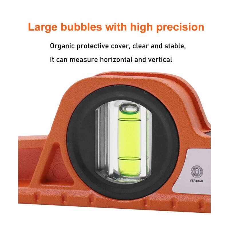 High Precision Level Magnetic Levelling Instrument Ruler Bubble Measuring Tool Y4QC