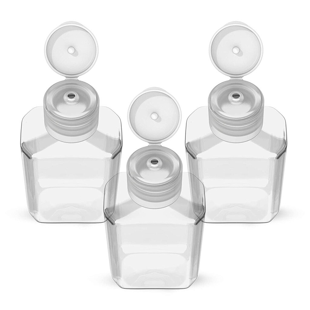 10/100PCS Empty Clear Refillable Bottles Transparent clamshell plastic bottle Plastic Hand Soap Sanitizer Gel squeeze bottle