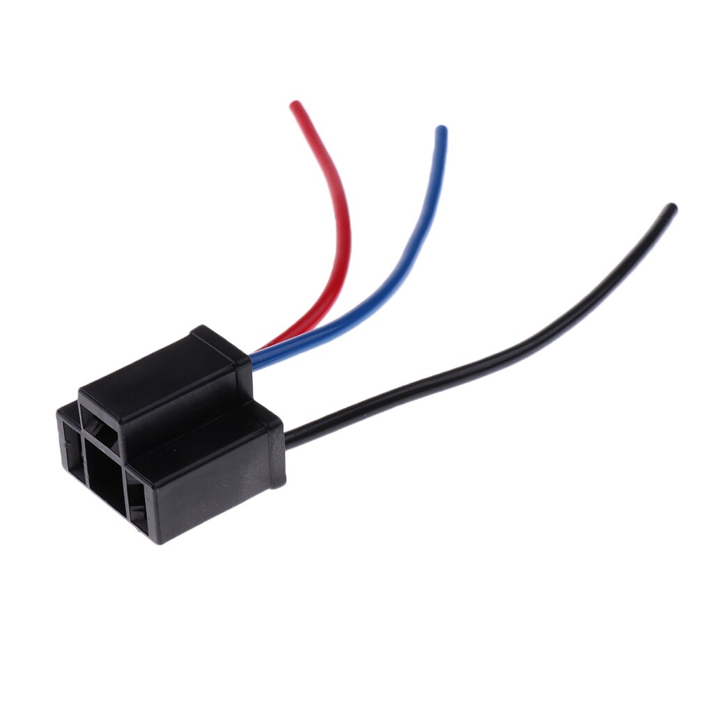 1 Pcs Universal Car H4 Headlight Female Socket 3 Wire Wiring Harness Connector 5.12X0.98 Inch