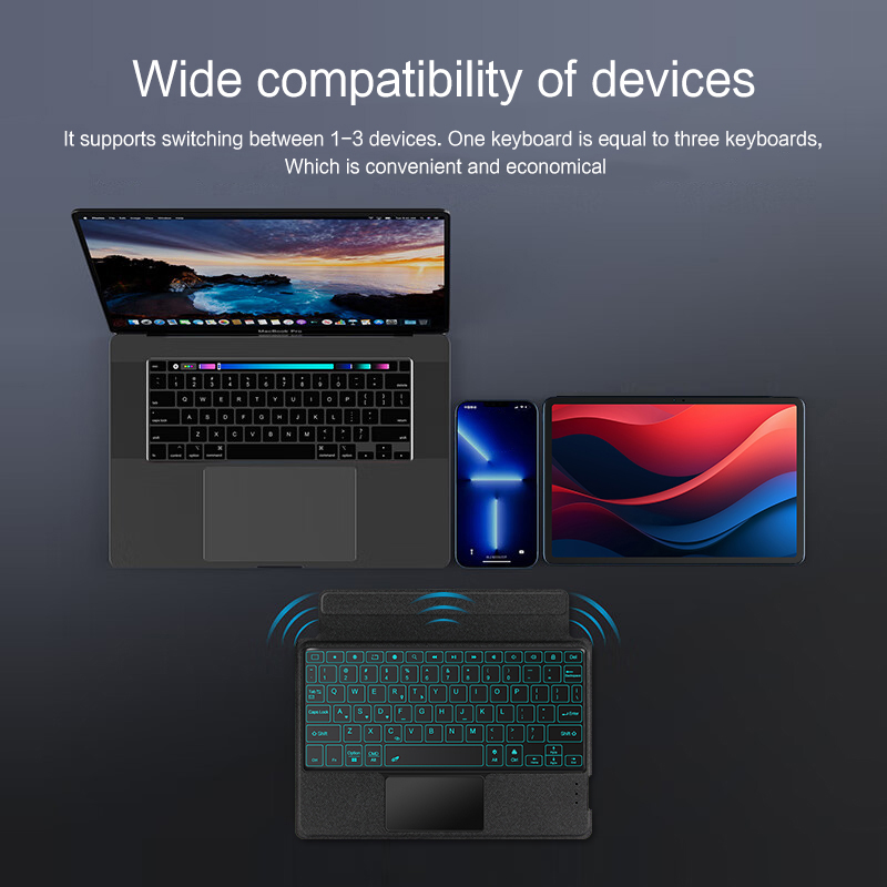 AJIUYU Touchpad Toetsenbord Voor Lenovo Xiaoxin Pad 2024 11 TB-331FC Case Tab M11 TB-330FU 11 Inch Afneembare Magic toetsenbord Cover