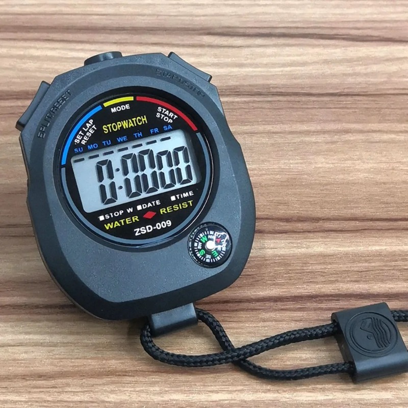 Precyzyjny Wodoodporny Cyfrowy Stoper Ręczny Profesjonalny z Opaską na Nadgarstek Elektroniczny Chronograf Stoper LCD Stoper Sportowy