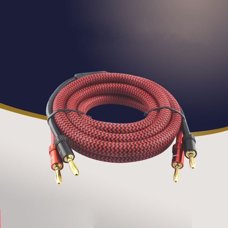 Hifi banaan luidsprekerkabel 4mm home theater soundbox eindversterker ofc audiofiele audiokabel draad afgeschermd 1m 1.5m 2m 3m 5m