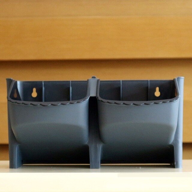 Wall Hanging Garden Planter Flower Pots Vertical Grow Vegetable Garden Room Wall Mount Hanging Box Planting Home Supplies: Gray-flower pot