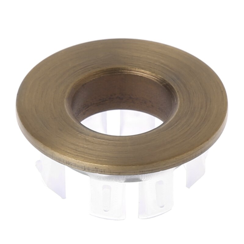 Brass Six Foot Ring Insert Replacement Bathroom Basin Faucet Sink Overflow Cover: Bronze