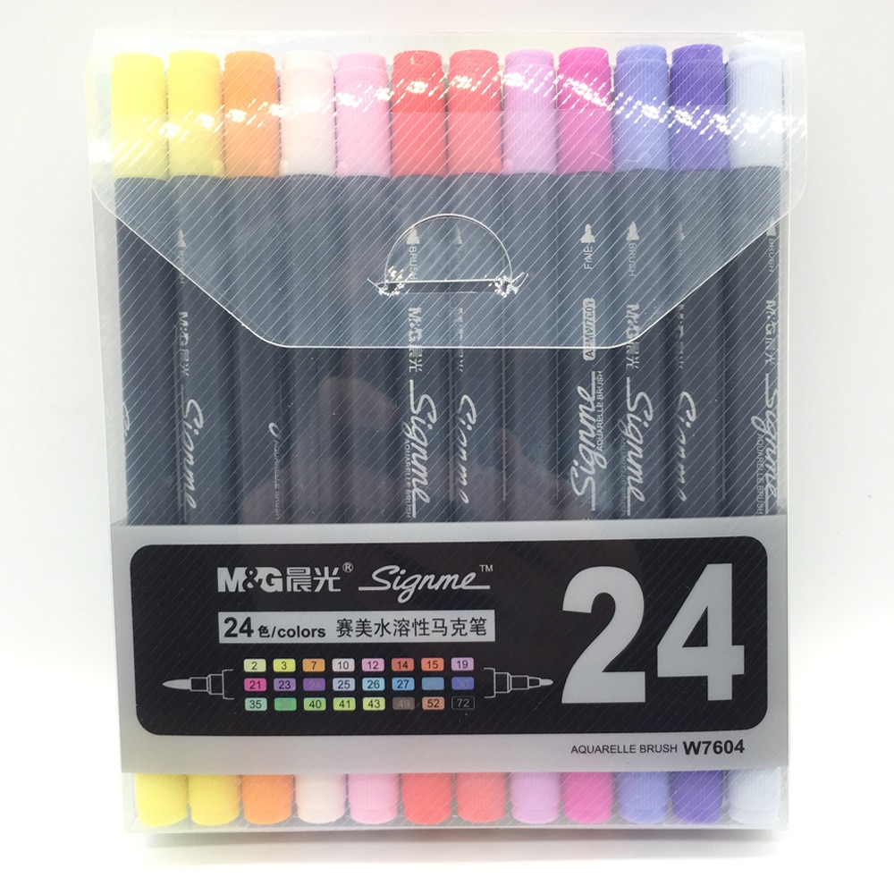 M&G 12/18/24 Colors Watercolor Brush Pen Colored C... – Grandado