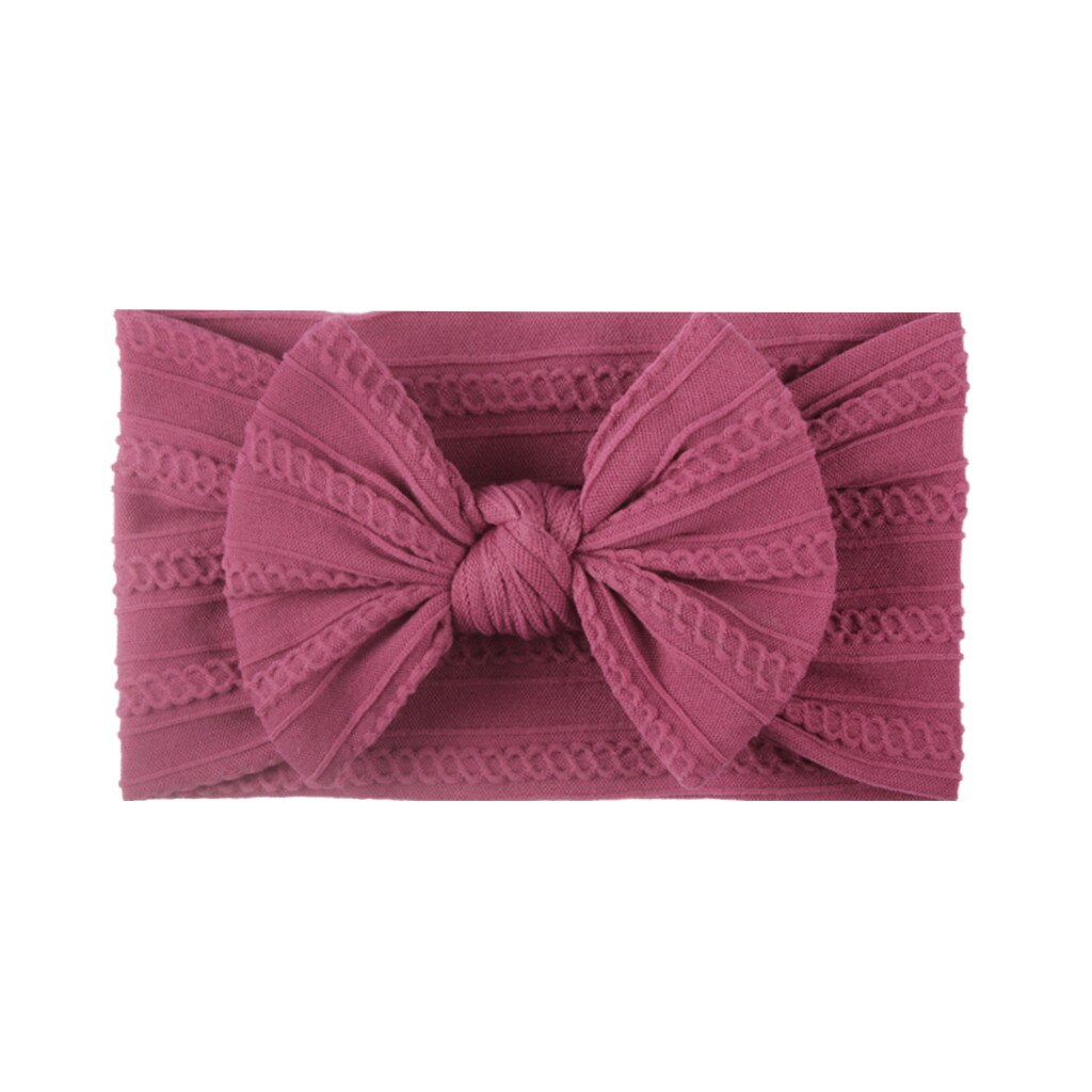 Newborn Baby Coronet Girl Headdress Hair Accessories Solid Headbands For Children Hair Bands Bow Headwears Headband On The Head: P