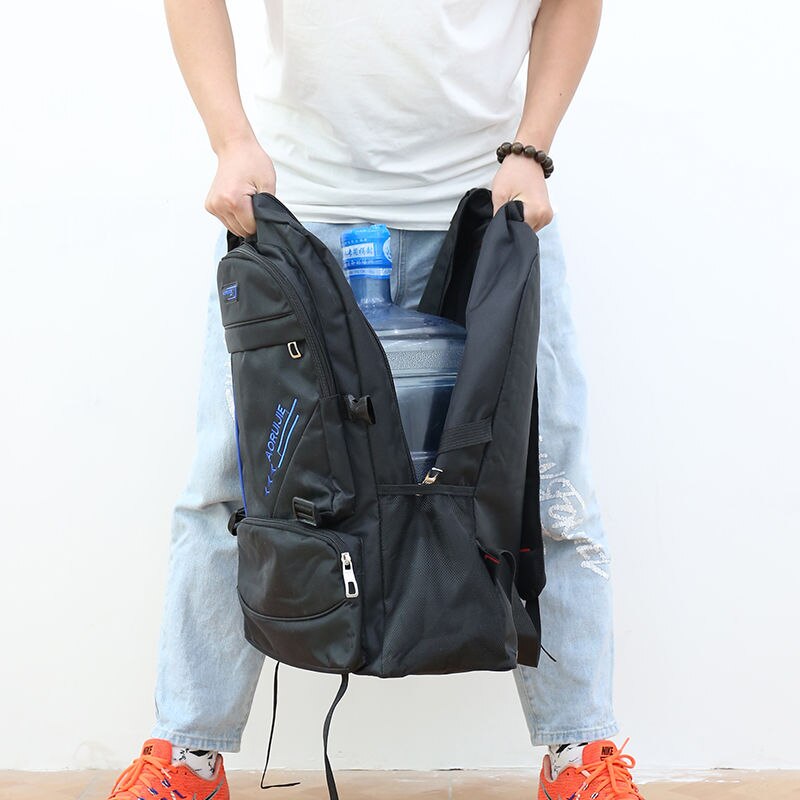 Mochilas de gran capacidad, mochila escolar para niños adolescentes, mochila de nailon sólido para hombres, mochila de estudiante estilo pijo, mochila de viaje grande,