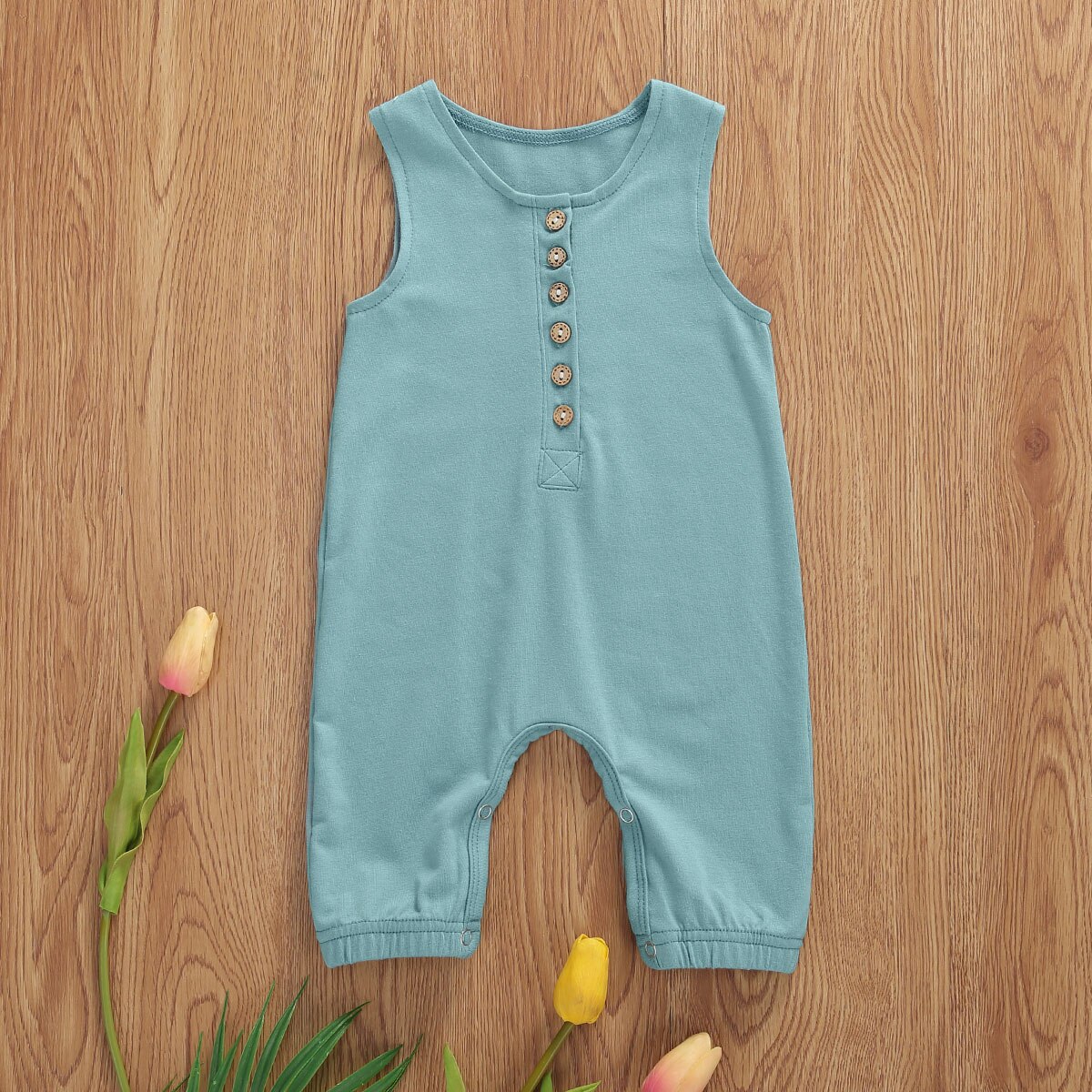 0-18m nyfödda spädbarn barn bebis flickor pojkar byxor ärmlösa randiga tryck kausala jumpsuits outfits