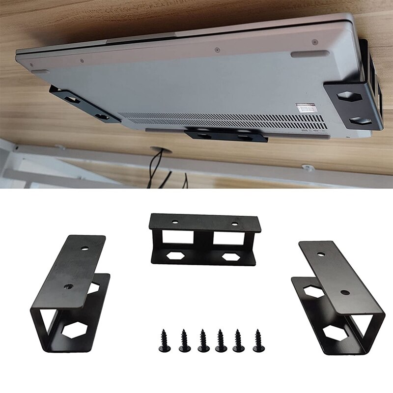 Onder Bureau Laptop Houder, Onder Bureau Laptop Beugel, voeg Op Onder Tafel Laptop/Toetsenbord Opslag (3 Stuks)
