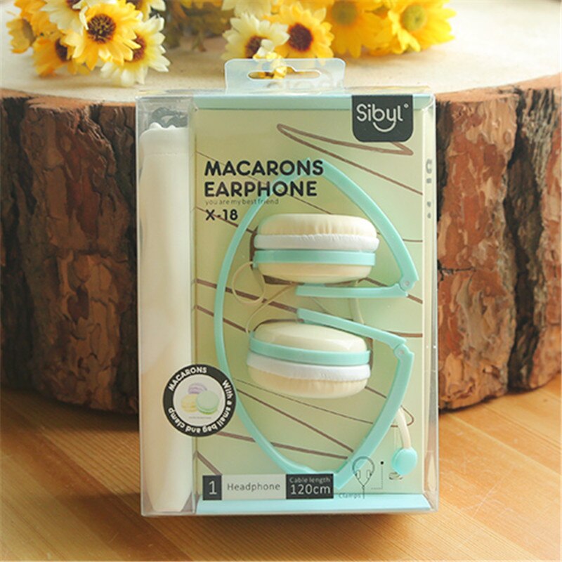 Urodziny prezenty śliczne słuchawki z mikrofonem cukierki kolor składany dla dzieci zestaw słuchawkowy słuchawki do smartfonów dziewczyna dzieci Xiaomi PC Laptop: Niebieski