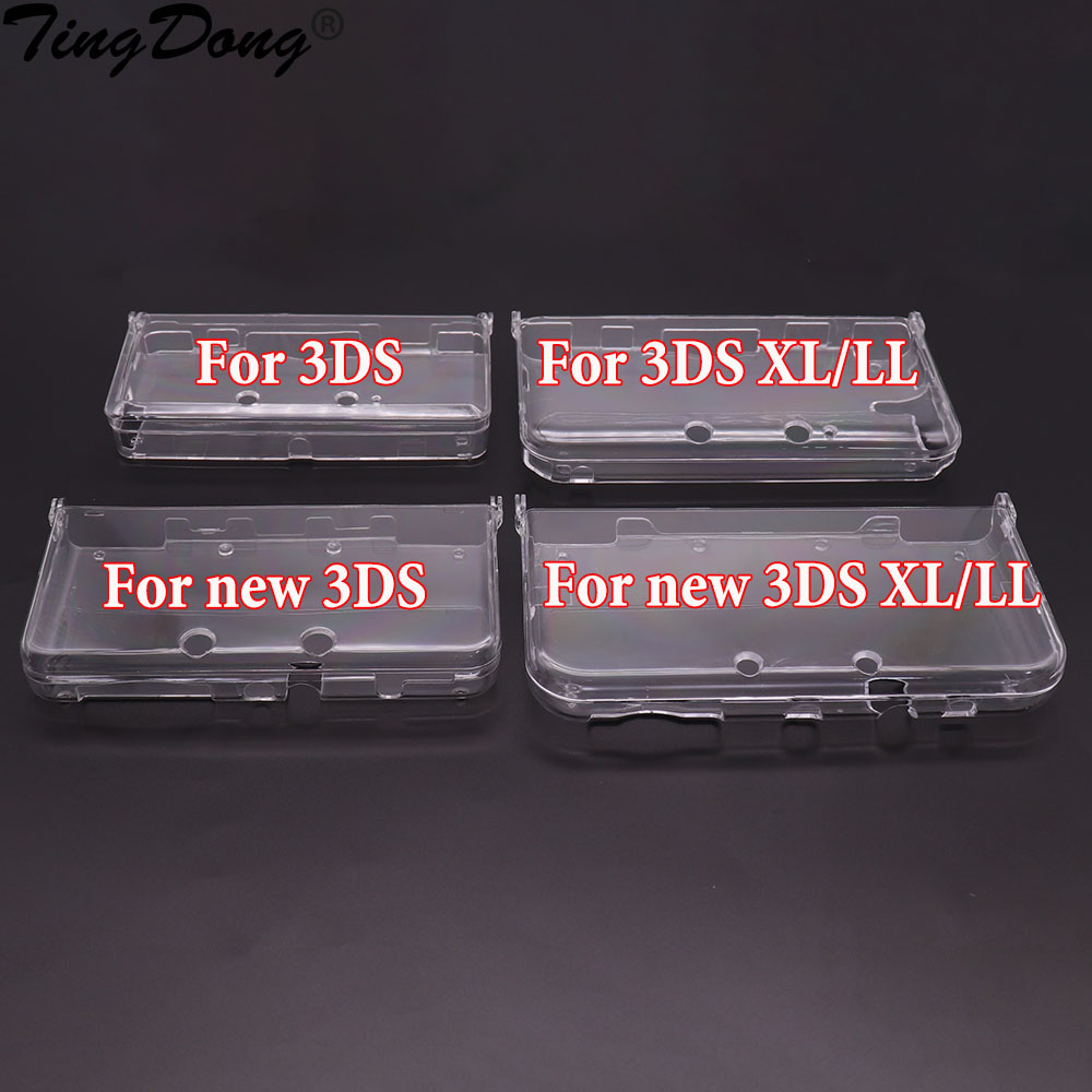 Leichte, stabile schutzhülle aus transparentem kunststoff für die nintendo 3ds, 3ds xl und ll spielkonsole