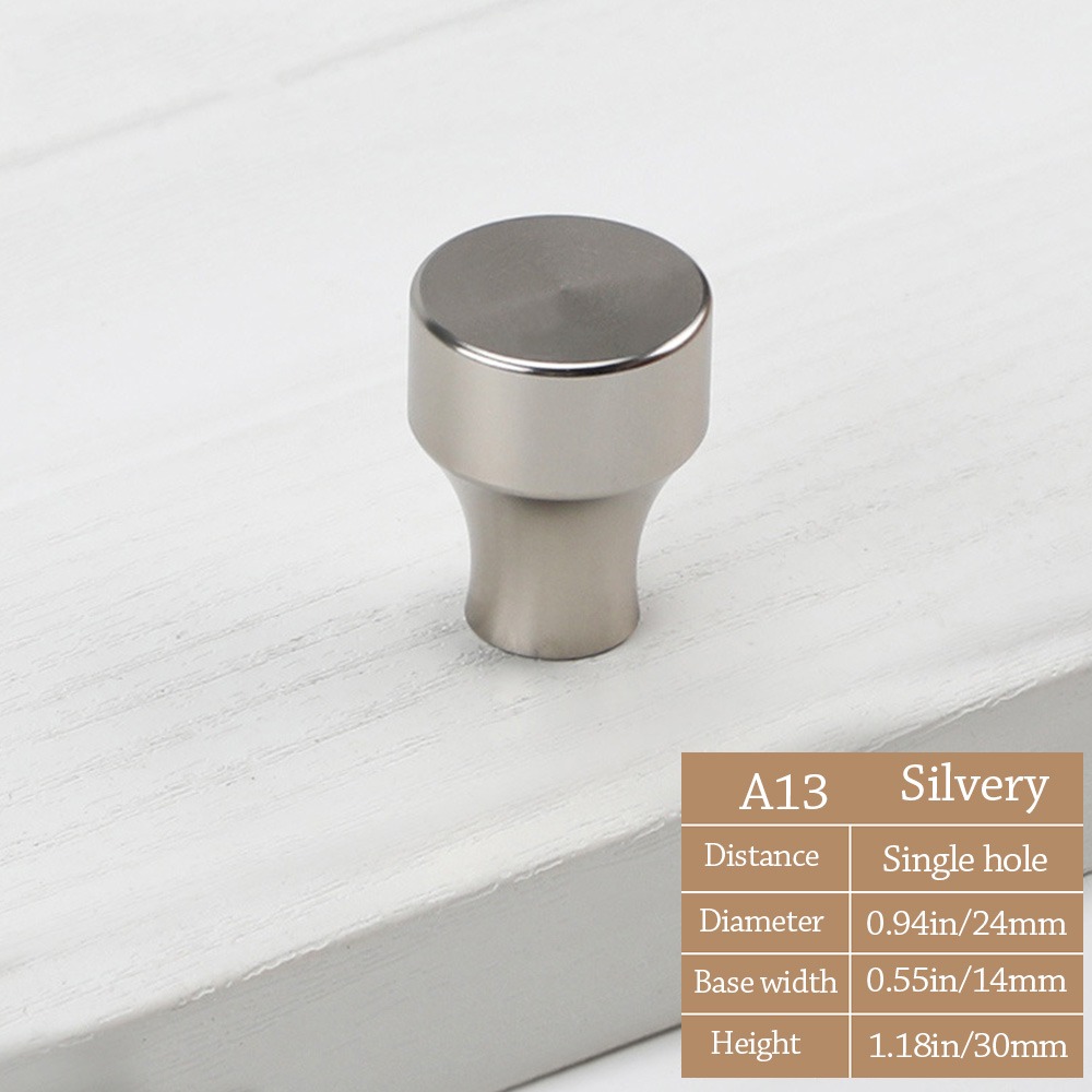 Simple Knurled Cabinet Drawer Knob Round Gold Door Handle Portable Single Hole Furniture Accessories for Home: Brown