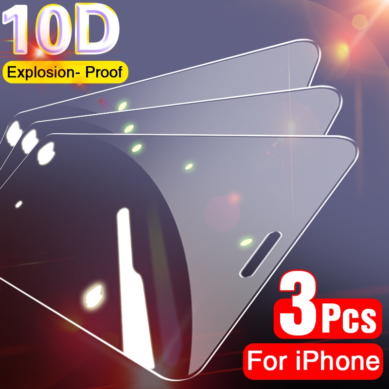 3Pcs Volledige Cover Beschermende Glas Op Voor Iphone 11 12 Pro Max X Xs Max Xr Screen Protector Voor iphone 7 8 6 6S Plus Se Glas