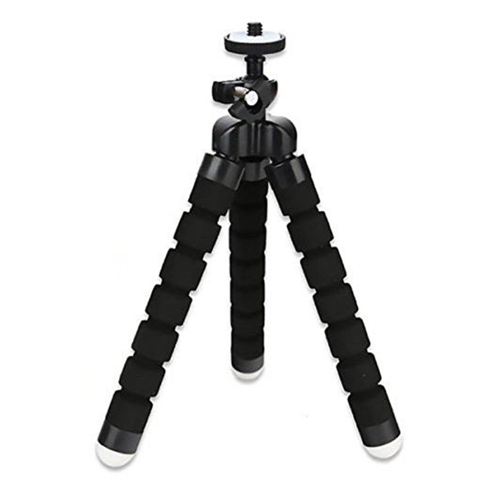 Mini Flexible Sponge Octopus Tripod Mobile Phone Tripod Smartphone Camera Bendable Tripod for i-Phone Huawei Xiaomi Smartphone: Black no holder