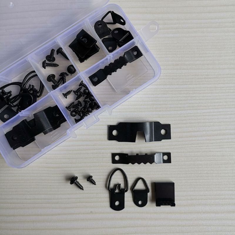 52pcs/set Photo Picture Frame Hanging Kit Heavy Duty Serrated Hanger Hardware For Wall Mounting