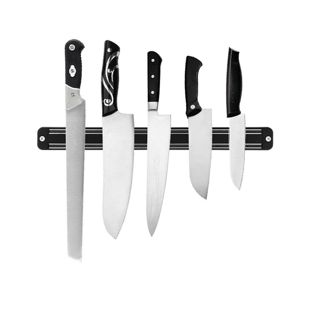 20/33/38/48cm Magnetic Knife Holder Wall Mount Black ABS Placstic Block Magnet Knife Holder For Metal Knife
