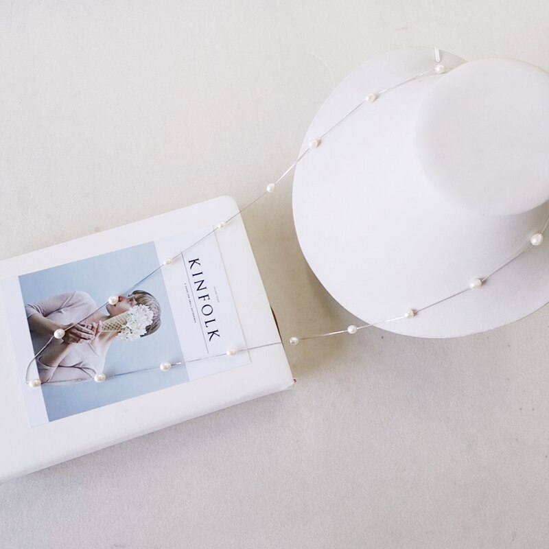 Daimi 6-7mm longo pérola colar prata 925 jóias camisola pérola colar para mulher