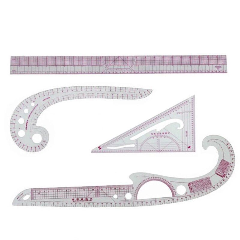 M4YD Sewing Tools 4/5 Stlye Sew French Curve Metric Shaped Ruler Measure Sewing Dressmaking Pattern DIY Clothing