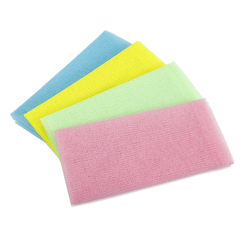 5 stks/partij Nylon Japanse Exfoliërende Schoonheid Huid Bad Douche Wash Doek Handdoek Terug Scrub Body Cleaning Wassen Sponzen & Schrobmachines