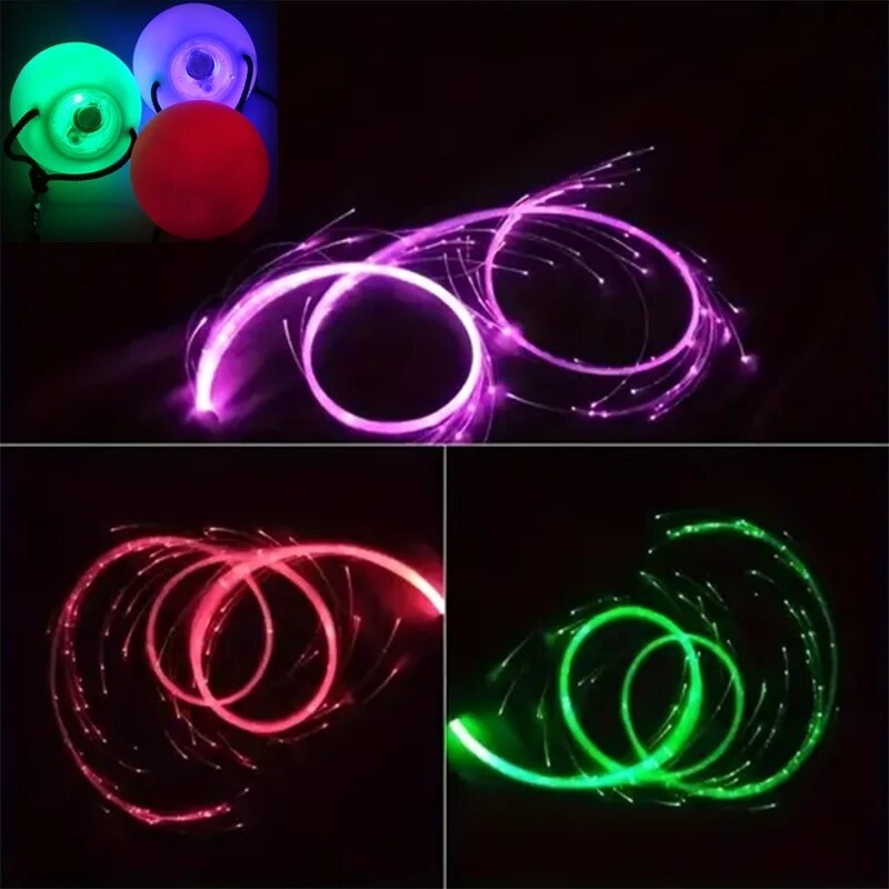 Led färgglad lysande boll gunga blixtboll dans fitness träningsboll halloween jul barnboll ljusleksaker