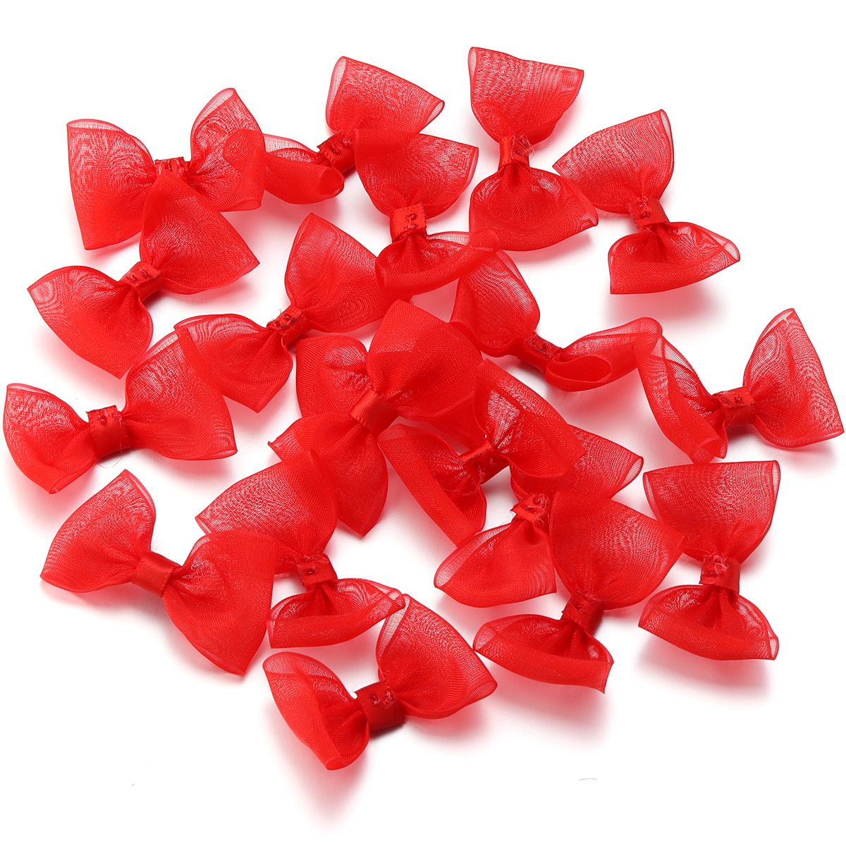 20 unids/lote lazos de cinta de satén 2,5 cm x 5cm lazo Multicolor pequeños lazos flor para manualidades accesorios de decoración para de Navidad: Plata antigua