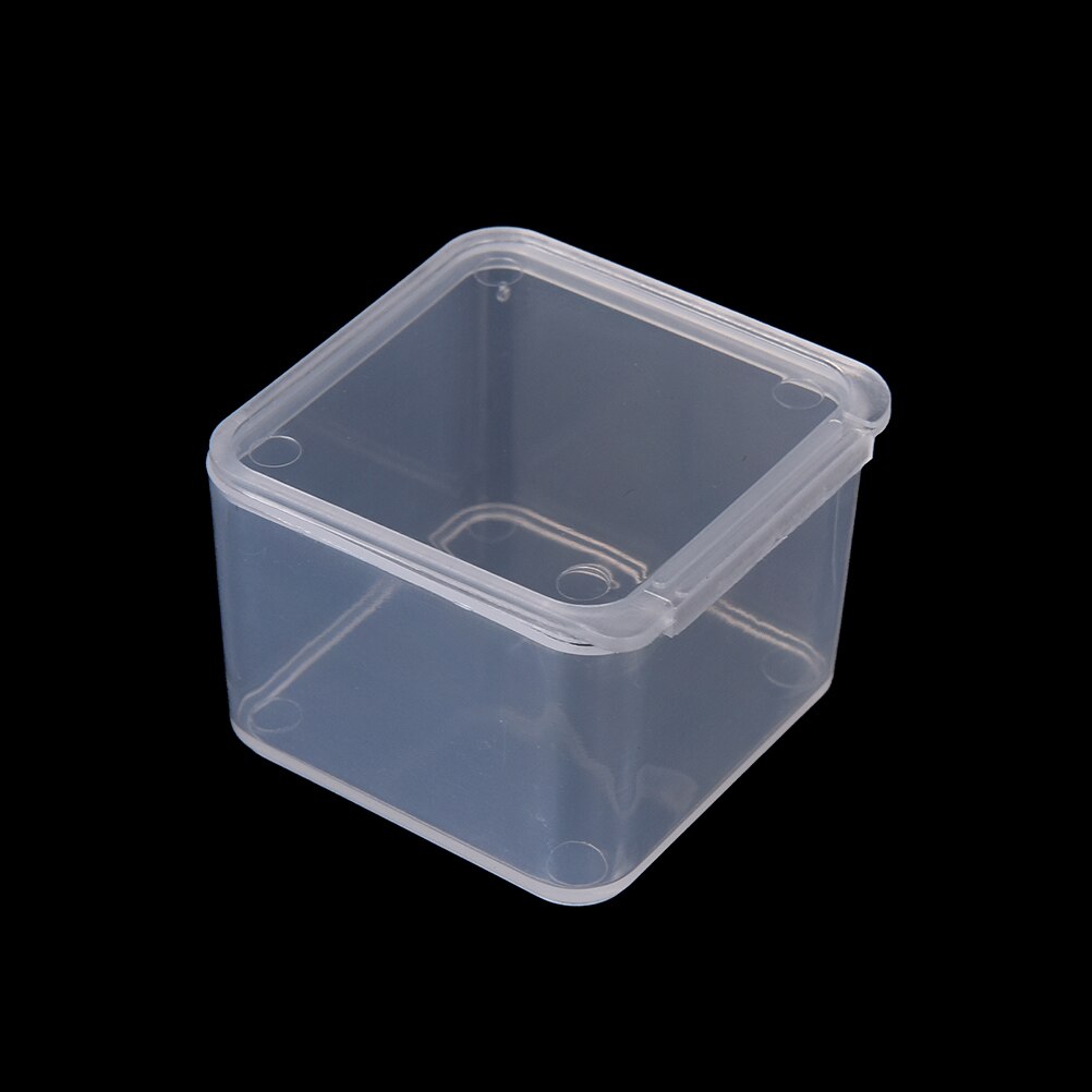 1Pc Kleine Vierkante Doorzichtige Plastic Dozen Afwerking Container Verpakking Opbergdoos 4*4*2.8Cm