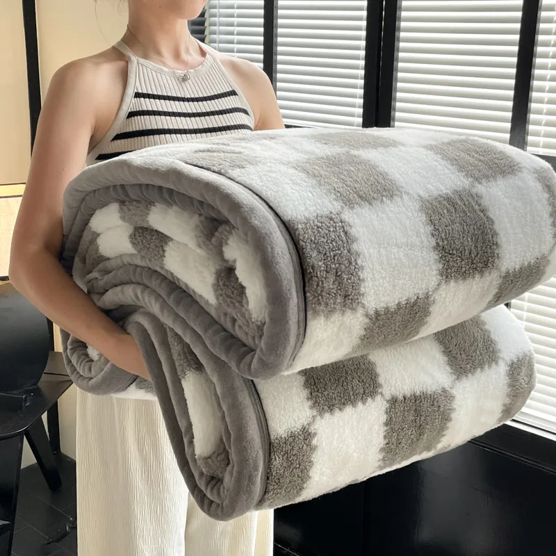 Couverture d'hiver chaude en peluche, Plaid de A, polaire de corail, douce et épaisse, pour canapé, simple, Double, couvre-lit en fourrure pour Couple: 120x200cm / Rose