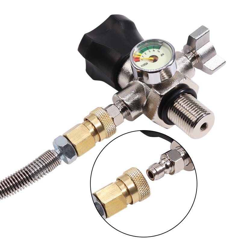 M18X1.5 Thread 4500Psi SCBA Valve Regulator Fill Station Hose for PCP Air Tank