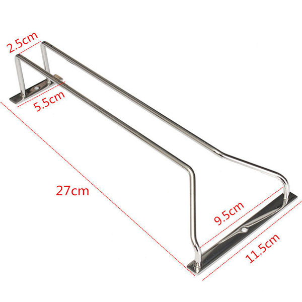 27/35/55cm Stainless Steel Wine Glass Rack Hanging Wine Rack Glass Holder Hanging Bar Hanger Shelf Wine Glass Goblet Cup Rack: WHITE