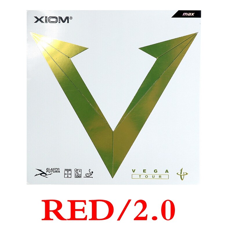 XIOM VEGA TOUR Non-Tacky Rubber Lastest Tensor Sponge Table Tennis Rubber Ping Pong Sponge Tenis De Mesa: RED 2.0MM