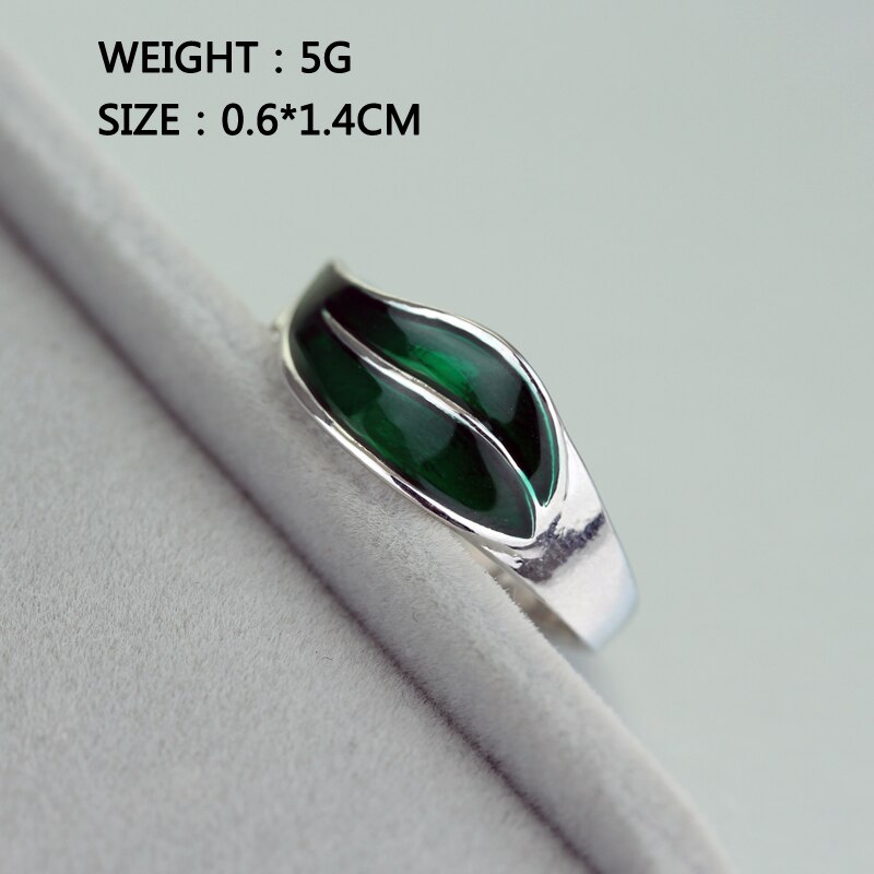 Punk Leaf Metal Enamel Rings Men Women Enamel Elf Leaf jewelry Legolas Lagoon Jewelry Accessories