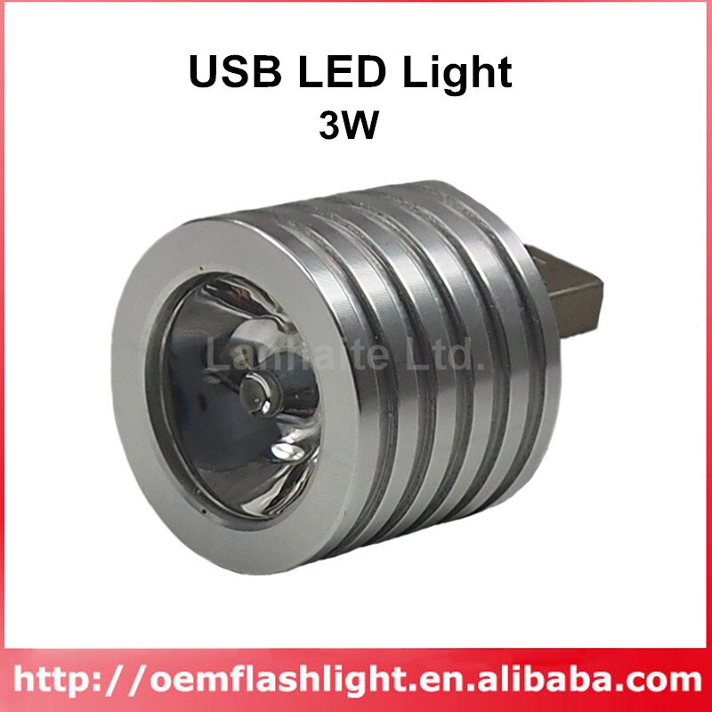 3W USB Powered Ultra Bright USB LED Light - Silver