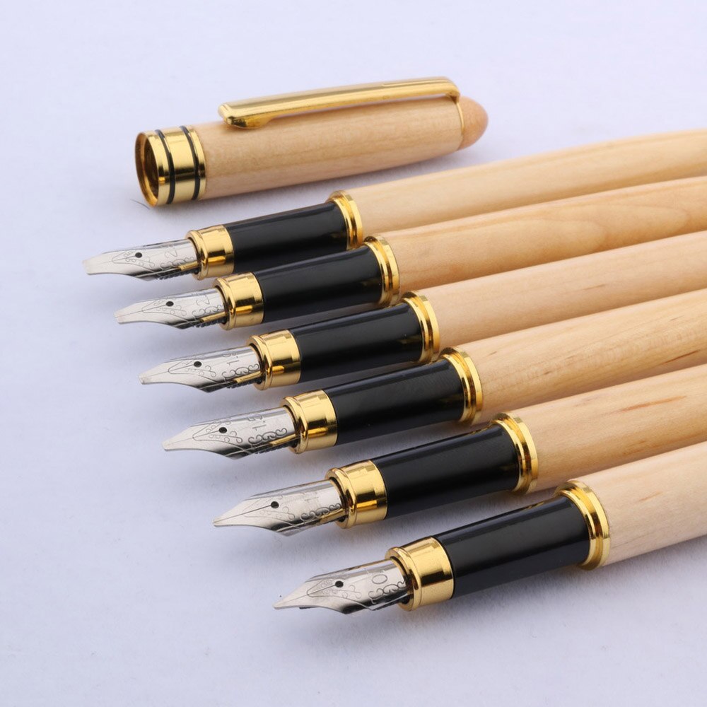 Entenschnabel gotisch parallel Brunnen Stift Kunst Blume Flache poesie goldene weiß holz tinte stifte Büro liefert neue