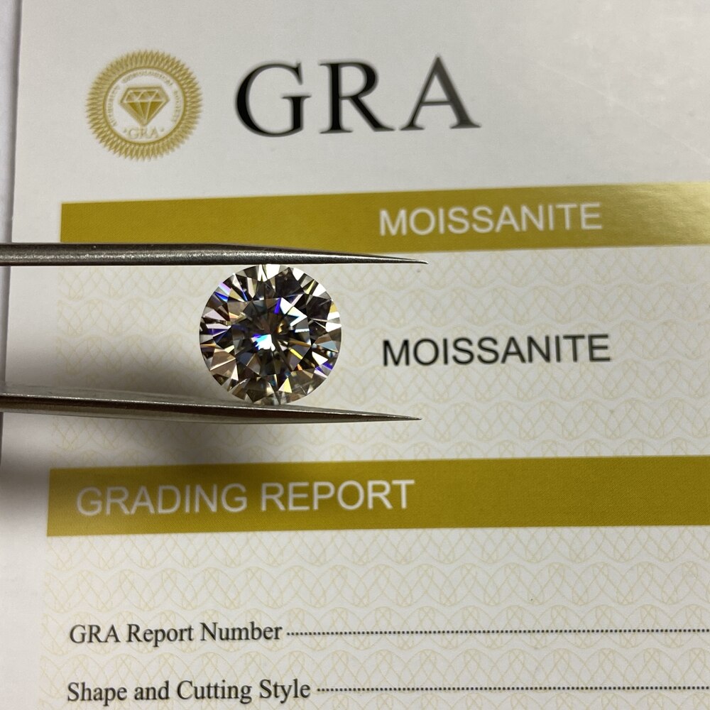 Grown moissanite stone excellent cut 1.5 ct 7.5mm GH Color loose diamond stone for ring