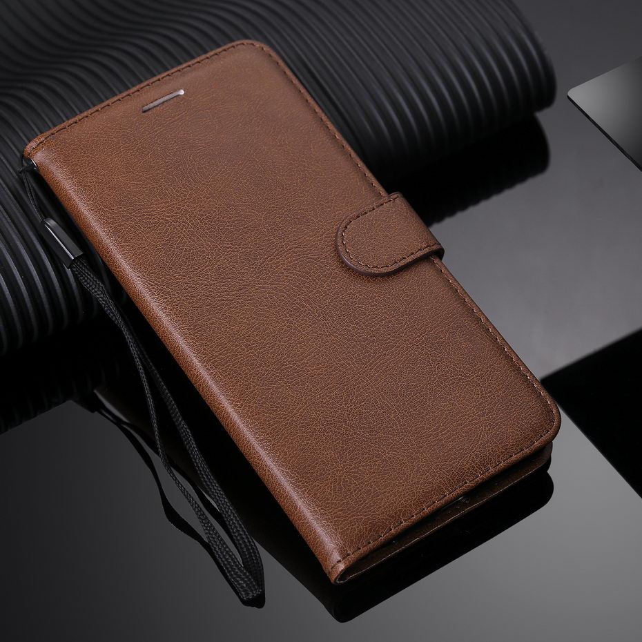 Honra 9a caso para huawei honra 9a MOA-LX9N caso carteira de couro da aleta para huawei honra 9a caso do telefone coque funda: Brown
