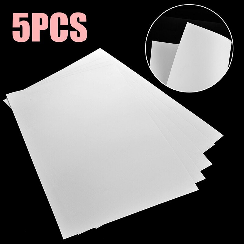 5Pcs Inkjet Transfer Papier A4 Size Water-Slide Decal Papier Clear White Water Glijbaan Transfer Papier Diy Kleding patroon Tool
