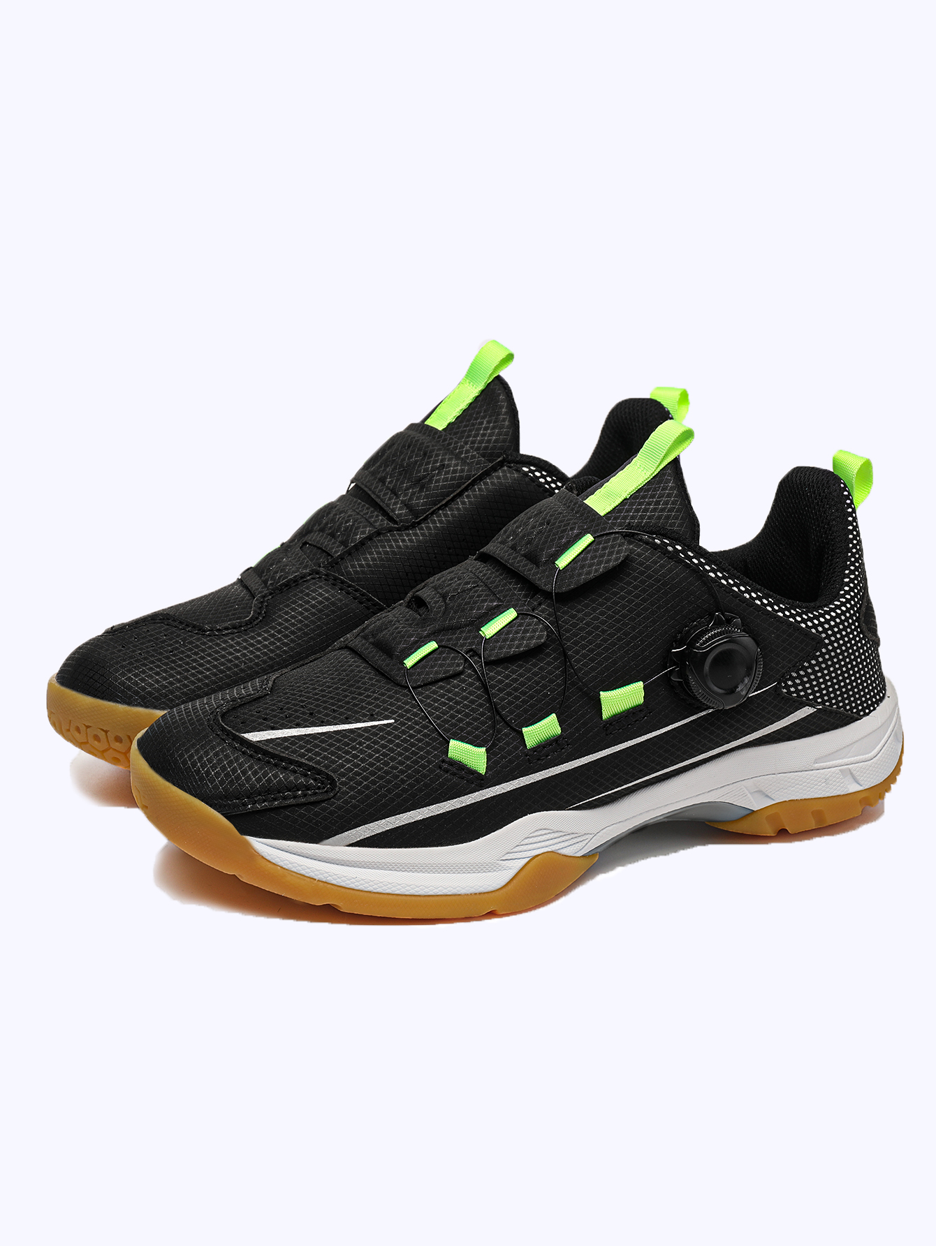 Badmintonschoenen van exportkwaliteit met draaibare knopen voor dames en heren, ultralichte, antislip en schokabsorberende tennisschoenen voor sport.