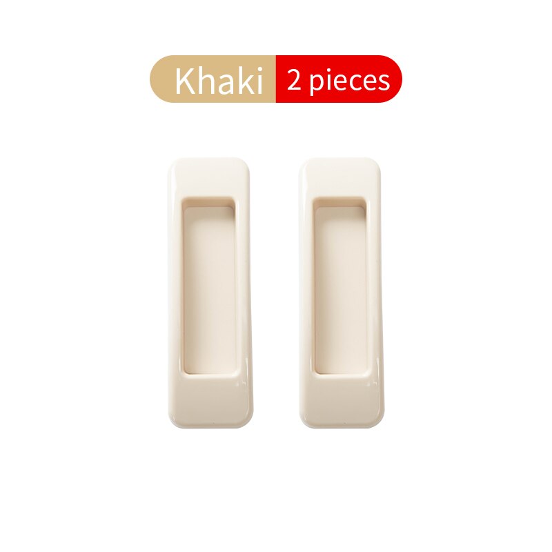 Lijm Extra Handgreep 2Pcs Glas Raam Schuifdeur Sterk En Naadloze Voor Huishoudelijke Koelkast Kast Zuig Handvat: Khaki square
