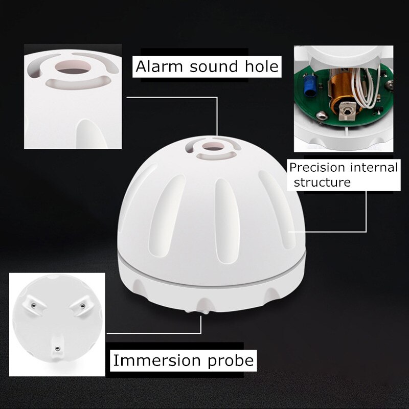 Alarma de fuga de agua, Detector de nivel de agua a prueba de agua, pequeño volumen táctil, gran sonido sensible, alarma de fuga de agua 65*67*5 Mm