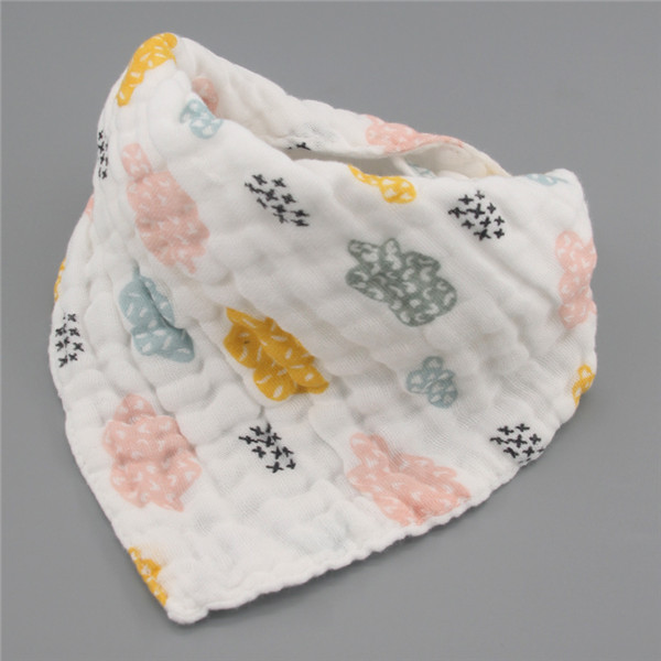 5 Stuks/partij Baby Slabbetjes Meisjes Jongens Baby Doek Cartoon Afdrukken Babyvoeding Bandana Slabbetjes Katoenen Garen Bebe Accessoire Baby Als: 4