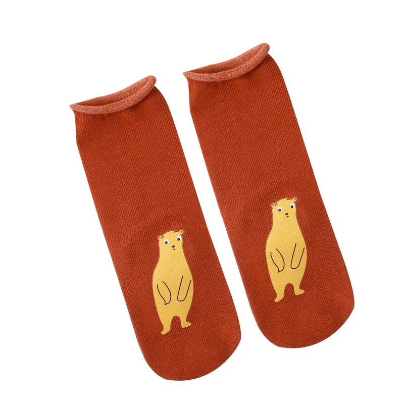 Babystrumpor flickor söt tecknad bomull calcetines djurtryck barn pojke meia småbarnsstrumpor småbarn flicka skor strumpor hockn