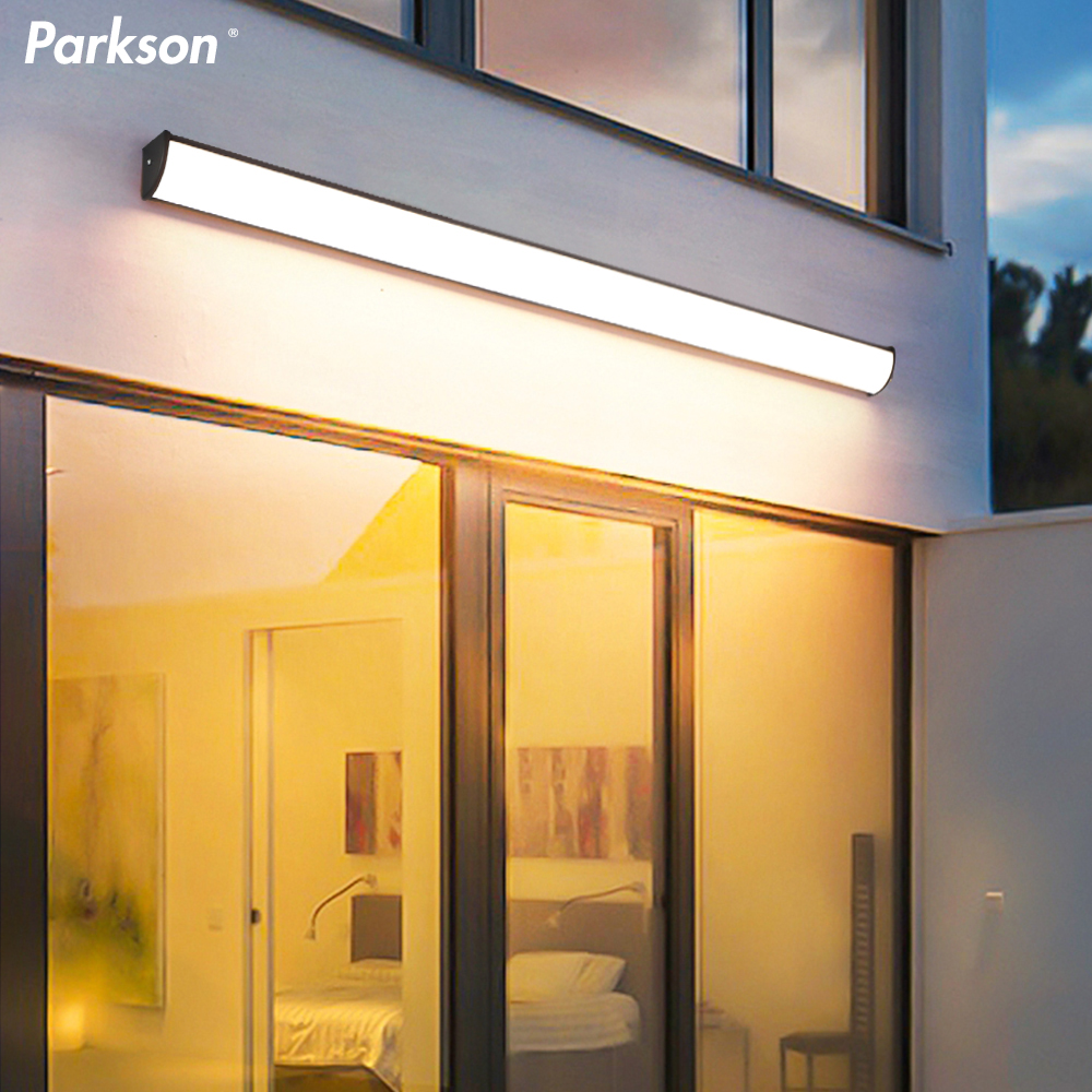 Lámpara de pared de tira larga impermeable moderna IP65 luces de pared LED para exteriores jardín Villa porche patio aplique luz iluminación exterior