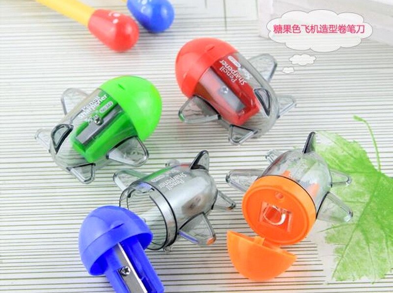 2Pcs Stationery Pencil Sharpener Cute Little Plane Pencil Sharpener Primary School Supplies Award