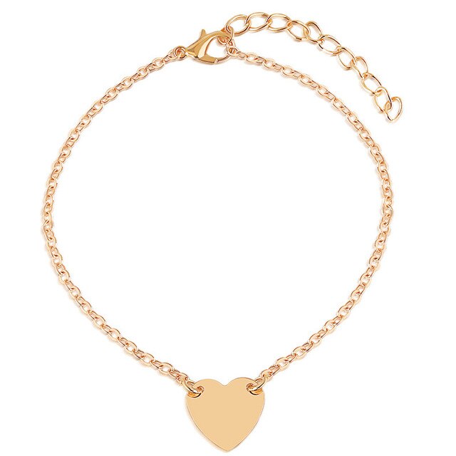 Charmante Hart Hologram Armbanden Voor Vrouwen Meisjes Goud Zilver Kleur Metalen Armbanden Statement Sieraden: golden